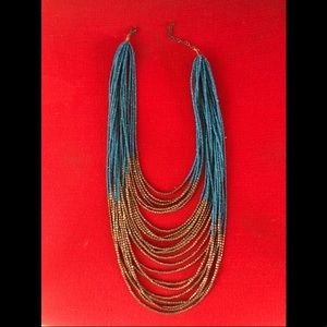 Handmade African Multi-Strand Beaded Necklace